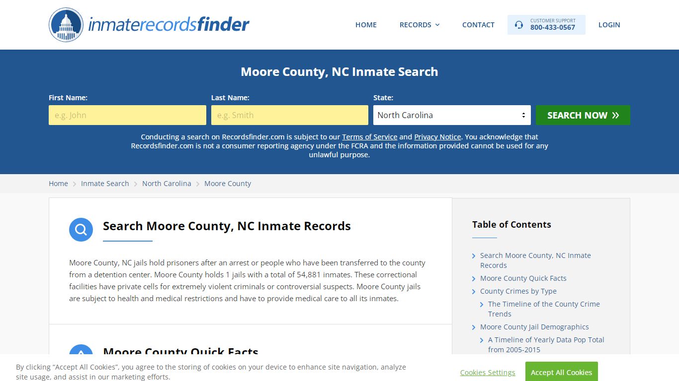 Moore County, NC Inmate Lookup & Jail Records Online