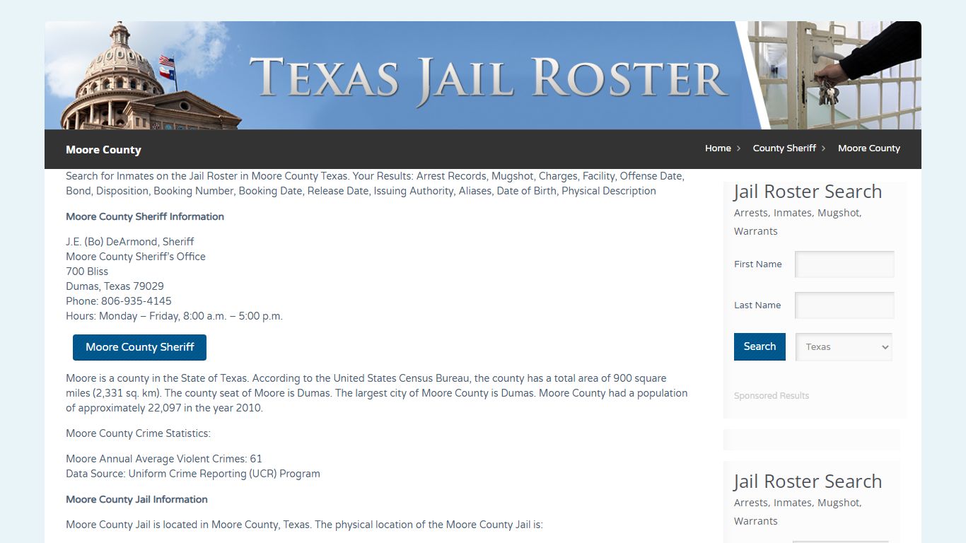 Moore County | Jail Roster Search